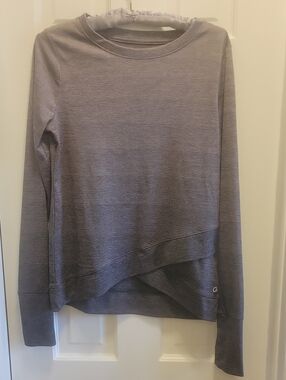 Gapfit Striped Cross-Hem Long Sleeve Top - Small